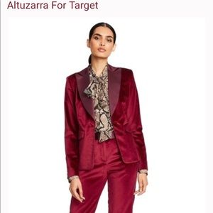 Altuzarra Red Velvet Blazer